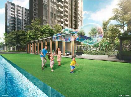 Central lawn (artist’s impression)